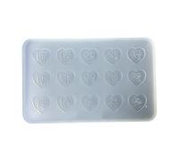 Easy to Clean Silicone Heart Chinese Characters Accessories Jewelry Accessory Making for Craftsmen Epoxy Resin