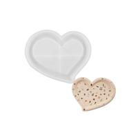 Easy to Clean Silicone Mold for Creating Heart Tray Jewelry Making Tool Suitable for Bathroom Vanity and Jewelry Storage Silicone Plate Mold