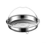 Easy to Clean, Smooth, Stainless Steel Food Steamer Basket with Handle (M)