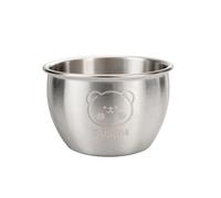 Easy-to-Hygienic Avian Bowl with Bracket, Stainless Steel Hanging Bowl With Bear Pattern
