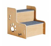 Easy to Hygienic Pet Ramp with Steps, Solid Wood Staircase, 2 Steps, Climbing Ramp, 30 Cm W × 31.6 Cm D × 30 Cm H