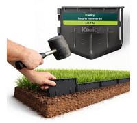 Easy To Install Lawn Edging Border - Simply Hammer Into Place, No Trenches To Dig - Durable & Flexible Garden - Invisible Grass &
