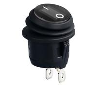 Easy To Installion 2 Position Round Rockers Switches 2 Pin With Oil Resistance Accessory For Home And Industrial Use Without Light Rocker Switches