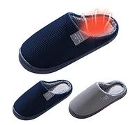Easy To Put On Mens Soft Sole Indoor Slippers Mens Non Slip Slippers Warm House Shoes Plush Home Shoes Winter Thermal Slides Comfy Warm Slides Casual Daily Wear Sliders Slip On Mule Sliders