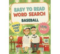 Easy To Read Word Search Baseball Themed: Puzzles That Are Relaxing And Fun Easy To Do To Keep Busy It's a Huge Print Word Search