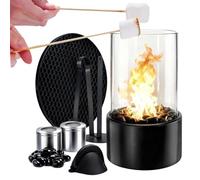 Easy to transport move: with its compact size construction, the mini table fireplace is easy to transport and can be moved effortlessly between indoor and outdoor areas.