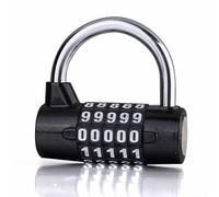 Easy to Use 5 Digit Combination Lock for Gym and Locker Applications Strong Zinc Alloy Construction (Black)