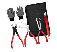 Easy to Use 5Pieces Electrical Tool Set Featuring Gloves for Quick Releases of Fuels Injectors Plugs and Ignitions Coils in Vehicles Double Pliers