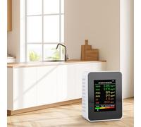 Easy to Use 6 in 1 Environmental Monitor Providing Real Time Data on Air Pollution Levels (White)