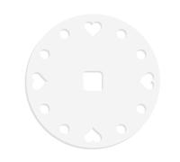 Easy to Use Acrylic Template with Cutout, 40cm, Heart Pattern | Clear, Round Clock Template, Reusable, Guide Tool, for Workshop