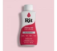 Easy to Use All Purpose Liquid Dye, 236 mL, Multiple Colours Available, Suitable for Cotton Silk Wool Nylon Rayon and More (Cherry Red)