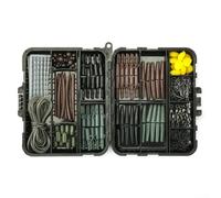 Easy to Use Carp Fishing Tackle Box Kit, 173pcs, Rigs, Swivel Snaps, Helicopter Rig