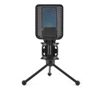 Easy To Use Desktop Microphone With Colorful Effects & Noise Canceling Space Saving Microphone Stand Set For Vloggers