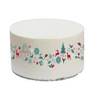 Easy to Use Edible Christmas Reindeer Decor Sheet Border Ribbon by LarryRoo - Ideal for decorating your cake!