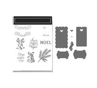 Easy to Use Metal Die for Christmas Decors Paired with Clear Silicone Stamps for Creative Projects School Project