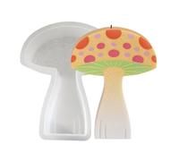 Easy to Use Mushroom Silicone Mold Flexible Shaped Resin for Epoxy Resin Artwork and Home Decorations Figures Ornament