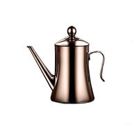 Easy to Use Oil Dispenser with Lid and Cleaning Brush Kitchen Essential for Cooking (Gold)