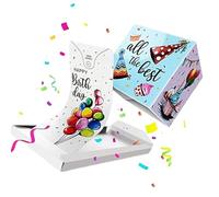 Easy to use pop up gift case comes with a stable PET build wrapping case that creates instant happiness for giving candy photo cards at festival occasions