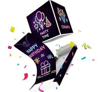Easy to use pop up gift case comes with a stable PET build wrapping case that creates instant happiness for giving candy photo cards at festival occasions