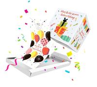 Easy to use pop up gift case comes with a stable PET build wrapping case that creates instant happiness for giving candy photo cards at festival occasions