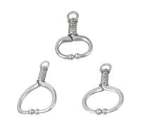 Easy To Use Safe Secure Spring Locking Cow Nose Rings Stainless Steel Cattle Nose Leads For Farm Animal With Three Size Farm Animal Husbandry Accessories