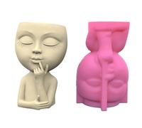 Easy to Use Silicone Mold Girl Head Flower Pots Epoxy Molds Planter Molds Silicone Casting Home Decor Multi Functional