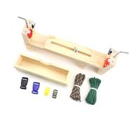 Easy to Use Wood Paracord Weaving Tool Set Wristchain Maker with 2 Clamp and Storage Box Jewelry Braiding Tool Home Craft Workshop