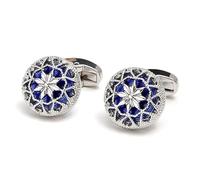 Easy to Wear Men ' s Cufflinks Featuring Hollow Pattern Made From Sturdy Materials for Quick Styles Enhancement Versatile Men ' s Cufflinks with Openwork Art Design Perfect
