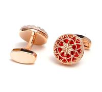 Easy to Wear Men ' s Cufflinks Featuring Hollow Pattern Made From Sturdy Materials for Quick Styles Enhancement Gift Cufflinks