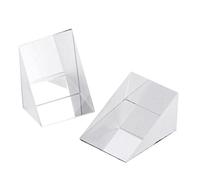 Easy-topbuy 2 Optical Glass Triangular Prisms 10x10x10mm, Right Angle Isosceles Prisms Lens Optical Glass Material Testing Instrument