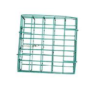 Easy-topbuy Bird Feeder Green Square Bread Block Suet Block Feeder, Outdoor Hanging Bird Feeder Bird Food Device Suet Feeder, Easy To Install 13.5x12.6x5cm, Can Hold Suet Or Bread