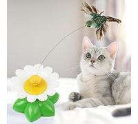 Easy-topbuy Electric Rotating Flying Bird Cat Toy, Funny Flowers Green Interactive Toy, 360 Degrees Rotating, Happy Time For Cats (Color Random)