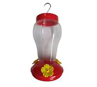 Easy-topbuy Hummingbird Feeder, Garden Outdoor Hanging Bird Feeder, Plastic Bird Feeder With Flower Outlet ＆ Iron Hook, Removable Wild Bird Feeder, Height 17.8CM