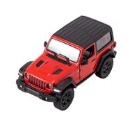 Easy Toys Car Model Compatible with Kinsmart Jeep Wrangler 2018 All-Terrain Toy Vehicle with Open Doors Auto Modeling (Red)