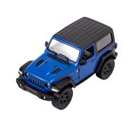 Easy Toys Car Model Compatible with Kinsmart Jeep Wrangler 2018 All-Terrain Vehicle Toy Scale with Opening Doors Automotive Modeling (Blue)
