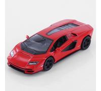 Easy Toys model car compatible with Lamborghini Countach LPI 800. Scale toy car with opening doors. Car modeling. (Red)