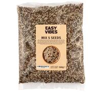 Easy Vibes - Mix 5 Seeds (500g) | 5 Seeds (Pumpkin, Flaxseeds, Chia, Sunflower, Sesame) | Ideal for Baking, Breakfast Cereals & Granola