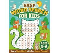 Easy Word Search for Kids Ages 4-6: Large Print Sight Word Puzzles in Fun Shapes for Pre-K, Kindergarten, and 1st Grade | Early Learning Activity Book ... on Every Puzzle | Canadian English Version
