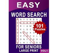 Easy Word Search for Seniors Large Print: 101 Puzzles ! word find puzzle book for senios , Easy Relaxing Word Search great activity book for people ... Alzheimer's (Easy Large Activity for Seniors)