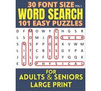 Easy Word Search Large Print: 2 Search Directions Easy Relaxing 101 Puzzles 30 Font Size , Word Find Puzzle Book for Adults and Seniors , Great Activity Book for People with Dementia or Alzheimer's