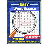 Easy Word Search Large Print , The Big Activity Book for Adults, Dementia Activities for Seniors: A Puzzle Book for People with Dementia and who ... to Improve Memory, Simple Crafts for Seniors