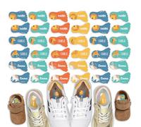 Easy2Name Bright & Brilliant Shoe Labels - Waterproof, Hard-Wearing & Personalised Stickers - 16 Vibrant Designs for School Shoes, Trainers & Wellies - (Colourfull)