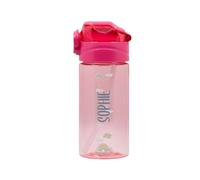EASY2NAME Personalised Drinking Bottle for children - leak-proof children's drinking bottle with straw - 100% BPA-free - robust bottle for boys and girls - dishwasher safe - 450ml - (Dark Pink)