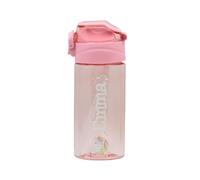 EASY2NAME Personalised Drinking Bottle for children - leak-proof children's drinking bottle with straw - 100% BPA-free - robust bottle for boys and girls - dishwasher safe - 450ml - (Light Pink)