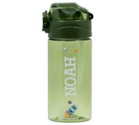 EASY2NAME Personalised Drinking Bottle for children leak-proof children's drinking bottle with straw 100% BPA-free robust bottle for boys and girls - dishwasher safe - 450ml -(Army Green)