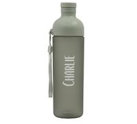 EASY2NAME Personalised drinking bottle ideal for children (8+) and adults. Dishwasher Safe. Design with Theme icons. 600 ml. Colour: (Sage)