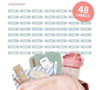Easy2Name - Personalised mini XS Name Labels - Waterproof Name Stickers for Children and Adults - Ideal as Name Stickers in The Office, Workshop or School - 20x4mm - Coloured (Cloud Blue, 48)