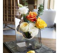 EASY365 Black Clear Acrylic Flower Vase, Unique Modern Photo Frame Vase, Aesthetic Small Floral Vase, Decorative Art Deco Vase for Home Room Office Book Shelf Wedding Table Decor