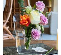 EASY365 Clear Acrylic Photo Frame Flower Vase, 8 x 6 Inch Aesthetic Unique Flower Vase for Centerpieces, Decorative Picture Frame Vase, Flower Frame Vase for Home Room Office Wedding Acrylic Decor