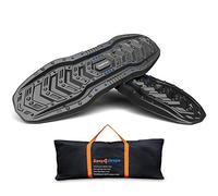 Easy4straps 2Pc 10t Big Traction Boards New upgrade Heavy Duty 4x4 Escape Recovery Track Tire Ladder Sand/Mud/Snow for Car AUV Emergency (Black)